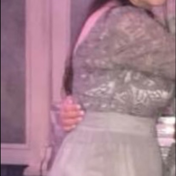 Lace Floor Length Evening Dress With Sleeves - Picture 4 of 5